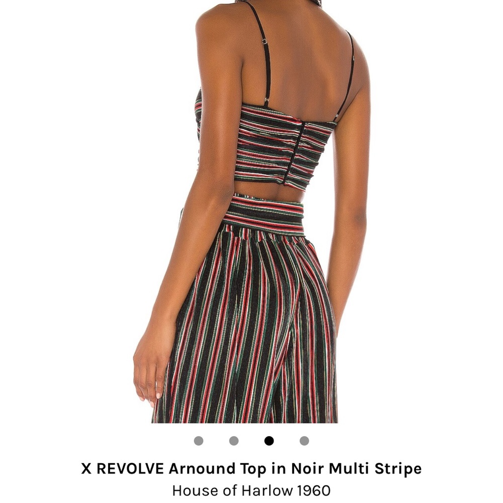 House of Harlow 1960 X Revolve Tania Pants and Arnound Top in Noir Stripe - Picture 5 of 15